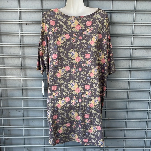 LLR Muted Rose Printed Irma Tunic Top-#0218 - Picture 6 of 13